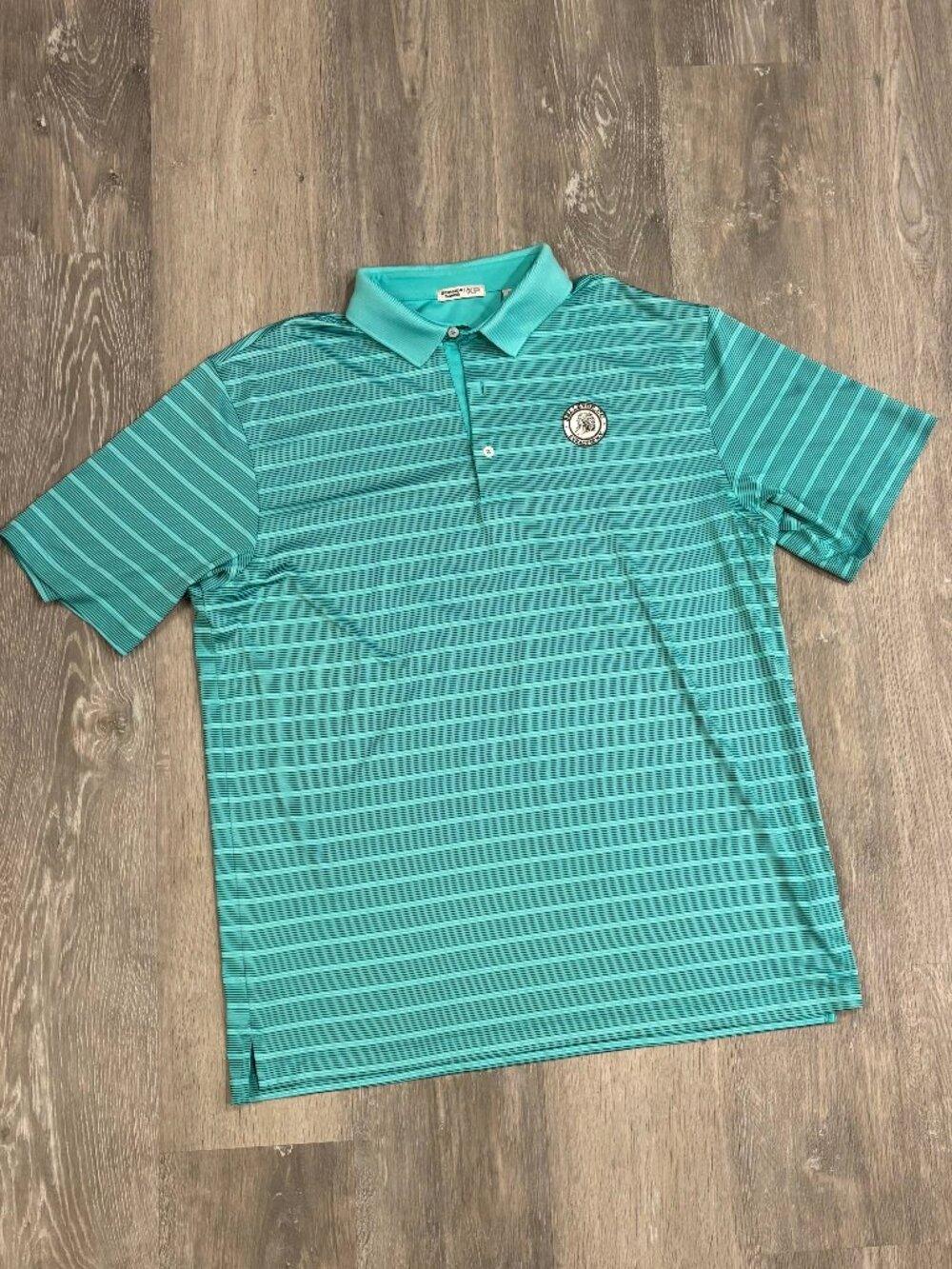 Bermuda Sands Turquoise Short Sleeve Golf Shirt Size Large